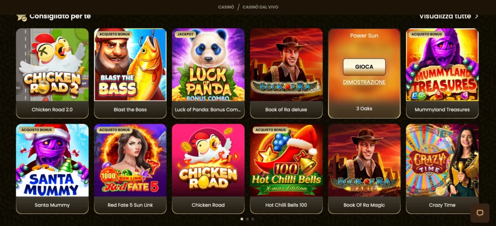 Giochi principali golden